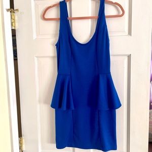 NWT blue peplum dress